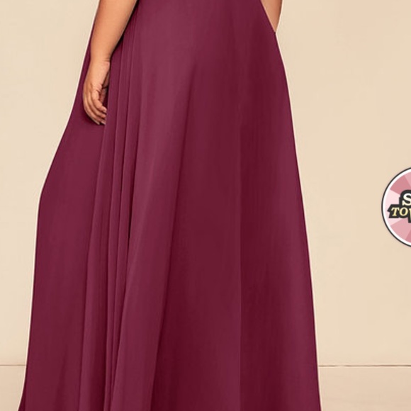 Formal dress long Mulberry color size A4 - Picture 8 of 8